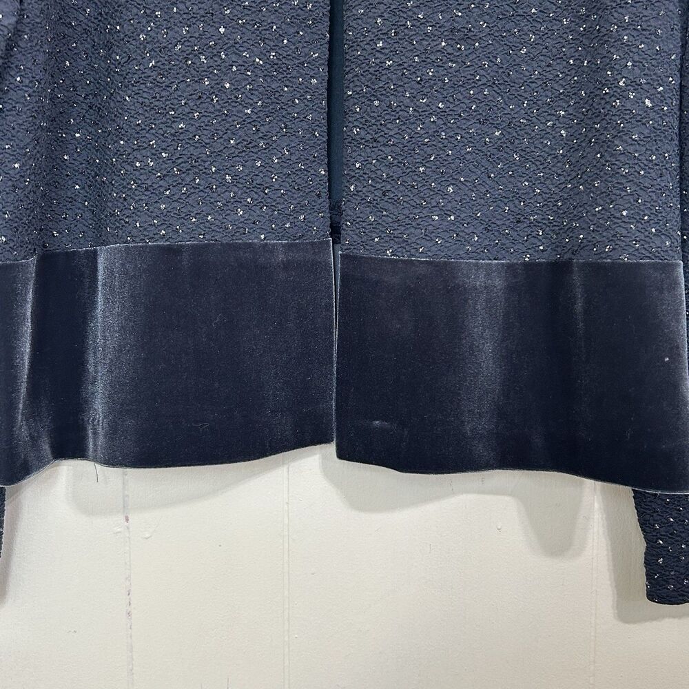 Jessica Howard women's Grey Cardigan  sparkling and a velvet trim Size 10. - Picture 7 of 10